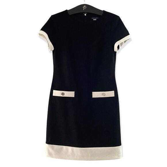 Tommy Hilfiger Black a line shift dress size 4 - Picture 1 of 9